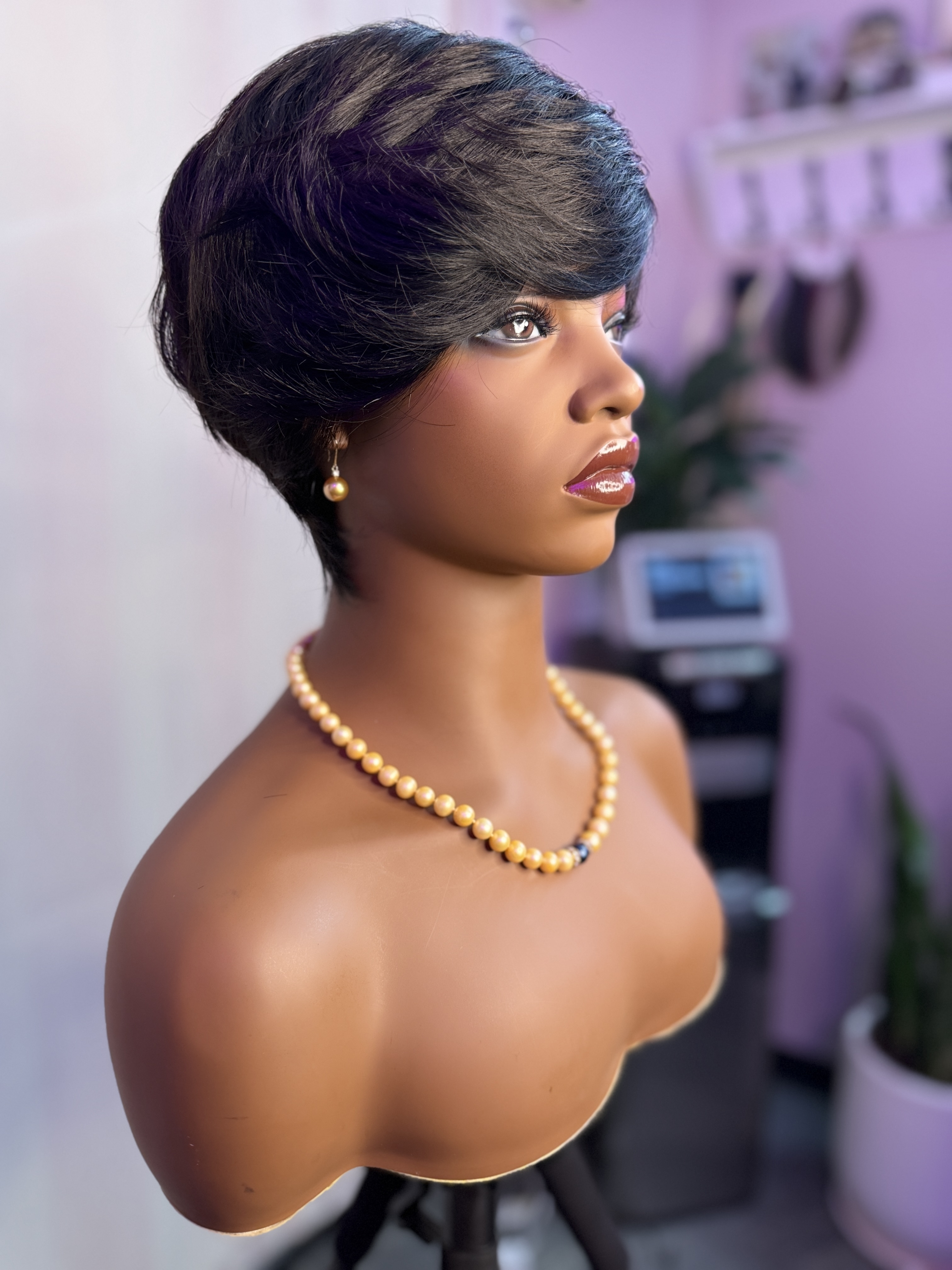 Custom cranial prosthesis for medical hair loss, styled in the Arlington, VA studio